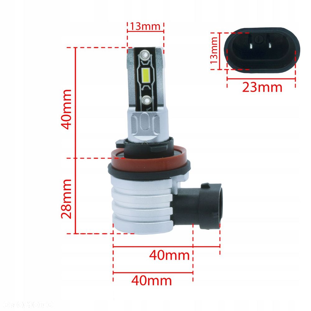 Żarówki EinParts Automotive LED H11 6500K 1800lm Kpl 2szt - 8