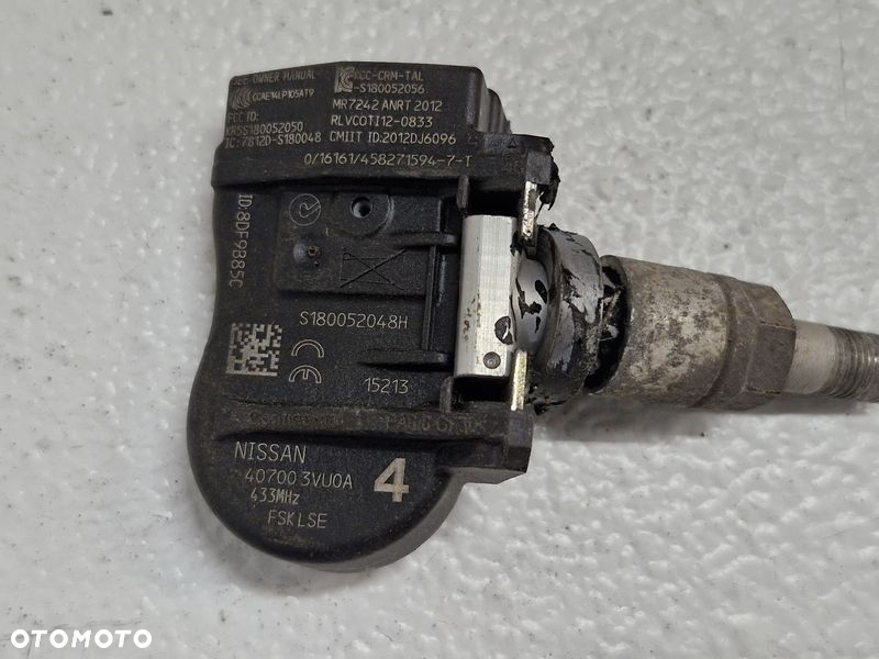 NISSAN QASHQAI II 2 J11 CZUJNIK CIŚNIENIA TPMS KOMPLET 4 SZT 407003VU0A - 4