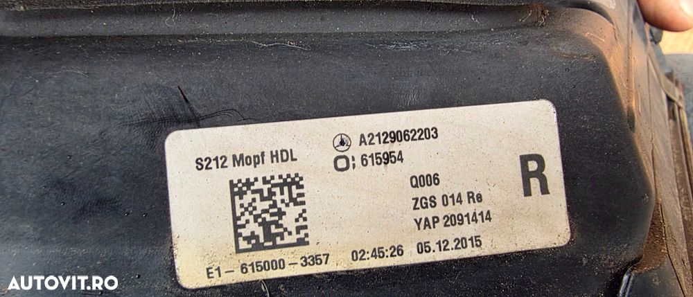 Stop dreapta capota portbagaj Mercedes E-Class W212 Facelift 2013 + - 3