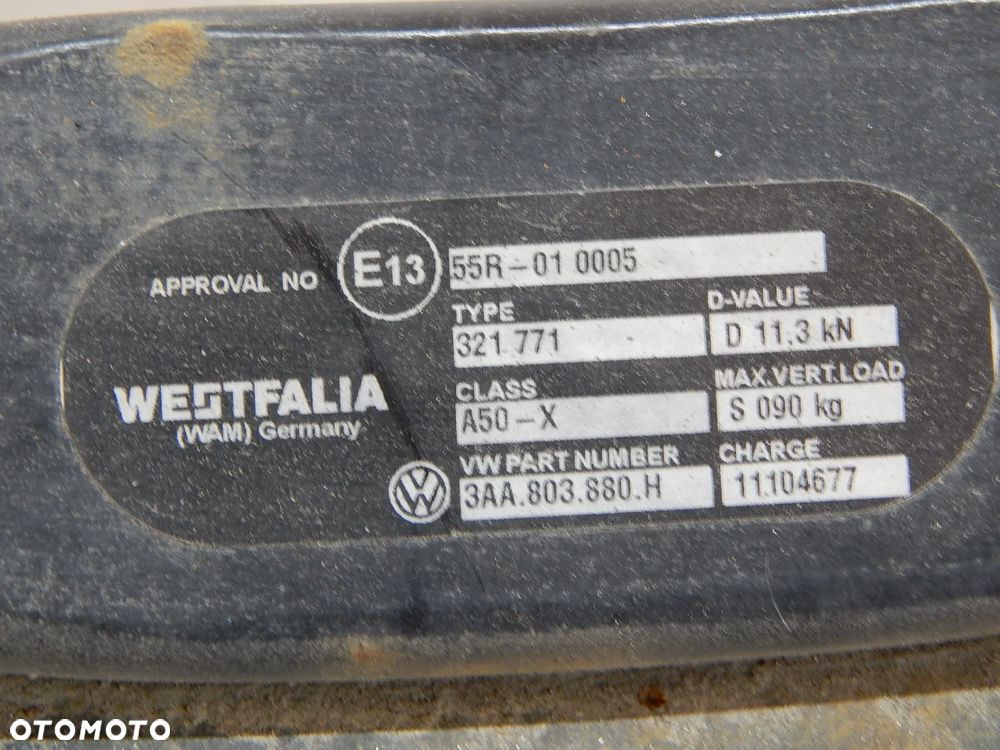 Hak zaczep holowniczy belka WESTFALIA elektryczny VW Passat B7 10-15 Kombi Łuków części - 6