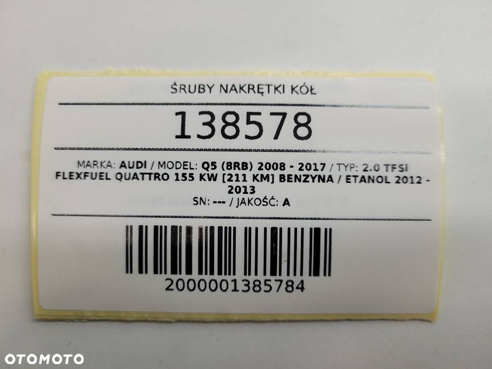 ŚRUBY NAKRĘTKI KÓŁ KOMPLET 20 SZTUK  17MM M14X1.5 AUDI Q5 8R  24MM - 5