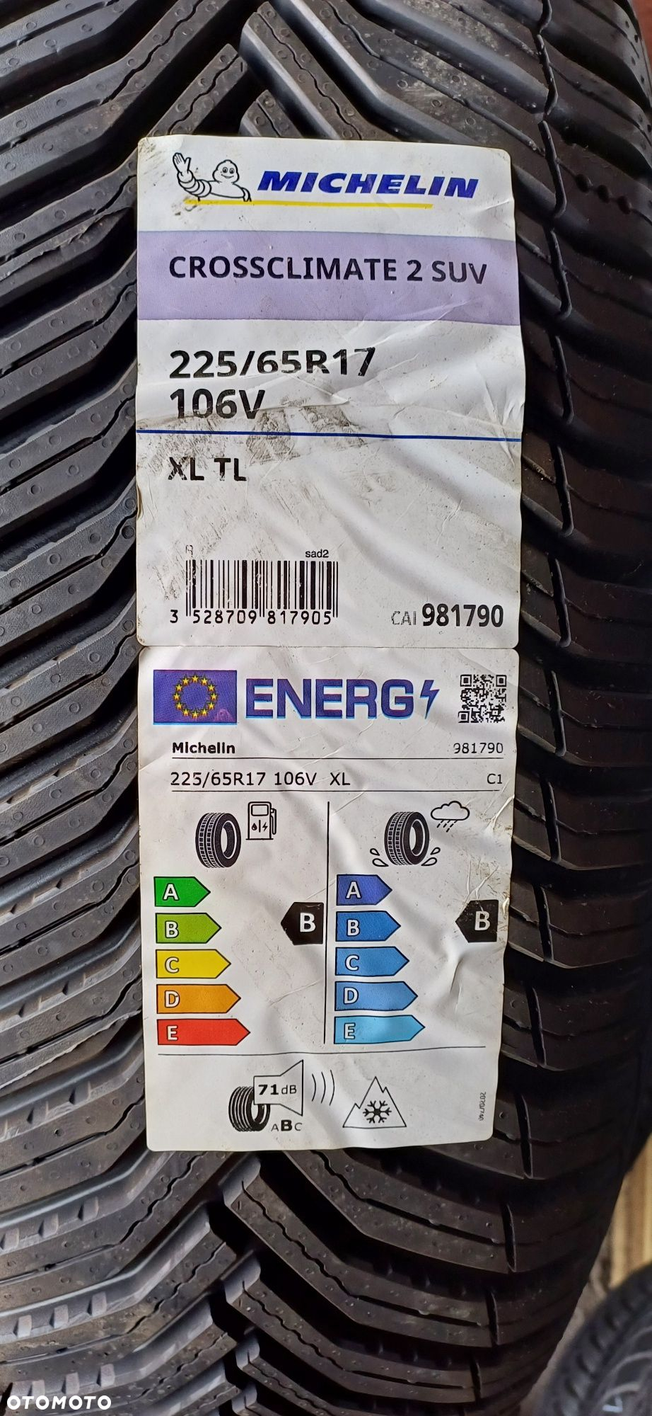 225/65R17 106V MICHELIN , dwie nowe opony wielosezonowe. - 2