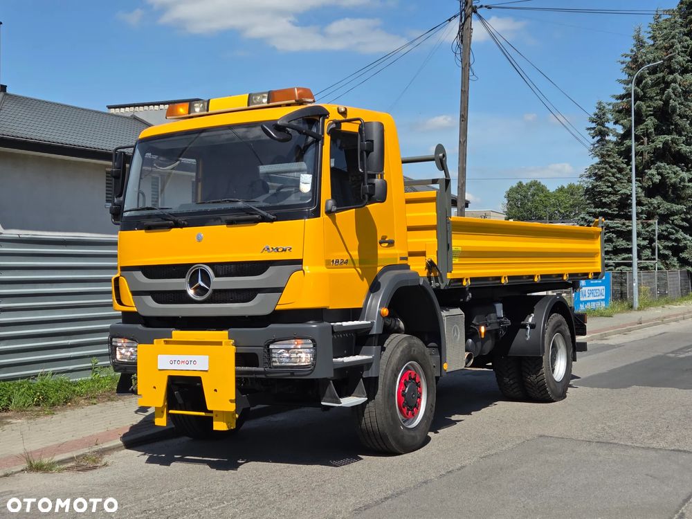 Mercedes-Benz AXOR 1824 // 4x4 4WD AWD // BLOKADY TERENOWE ZWOLNICE // NOWY KIPER WYWROTKA 3str // NISKI PRZEBIEG // MOŻLIWY HDS // OPONY 100% // JAK NOWY - 17