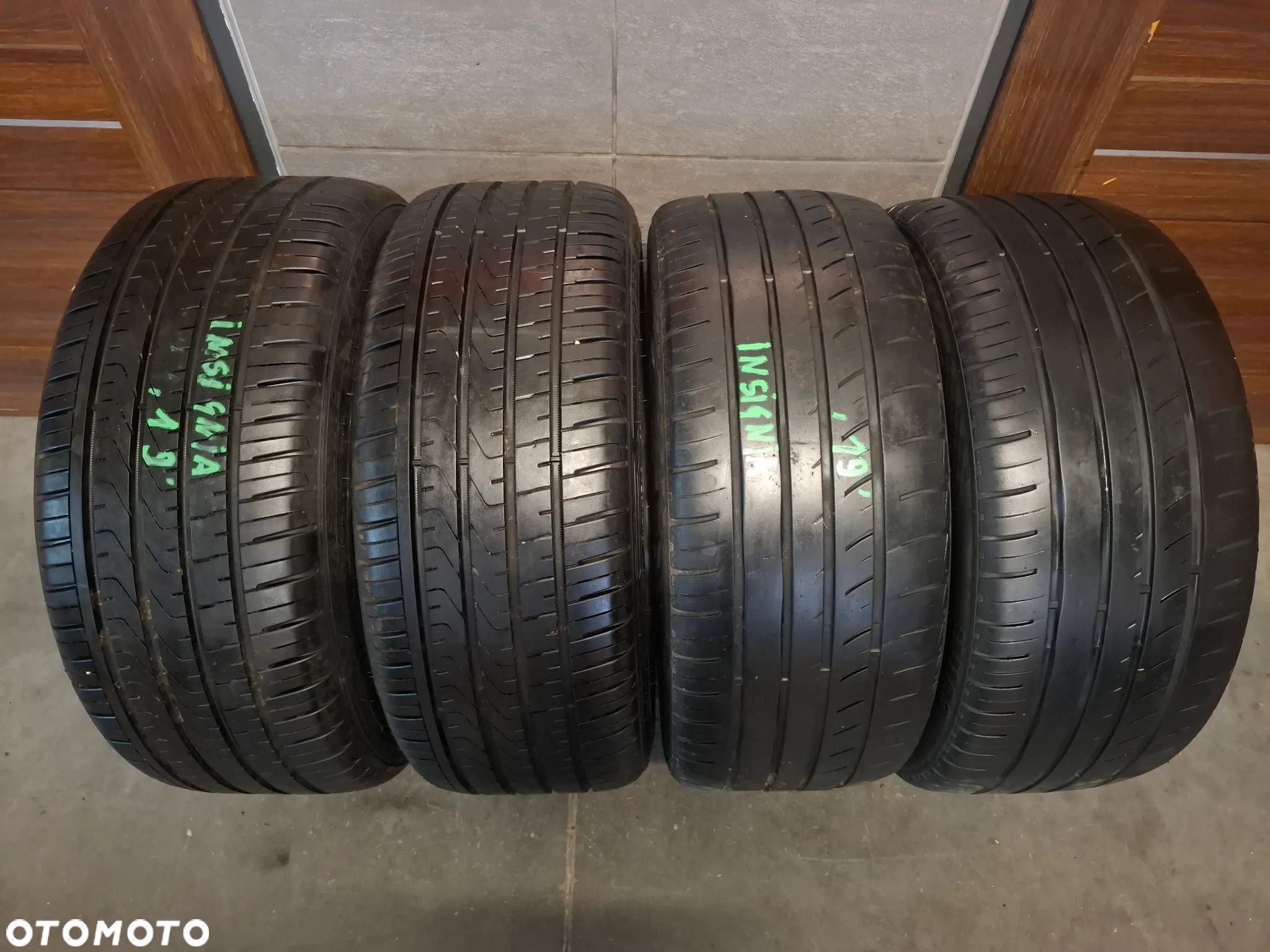4x koła alufelgi z oponami 19 cali Opel Insignia A lift 245/45 R19 2024 rok bieżnik opon 2x7mm i 2x4,5mm 2019 rok - 1