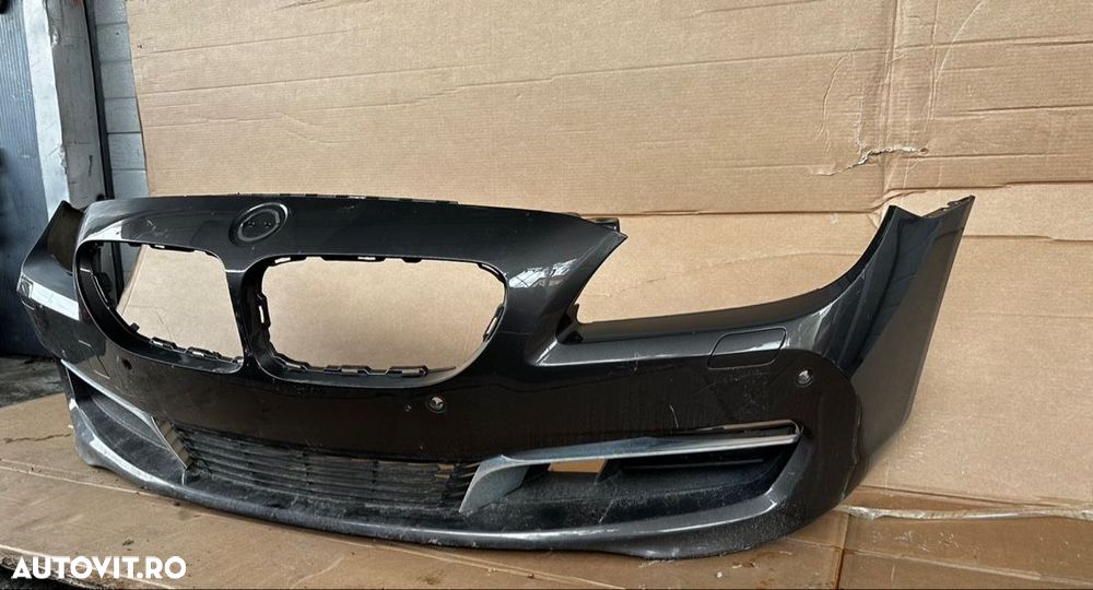 bara spoiler fata bmw F06 F12 f13 LCI Facelift cu găuri pt senzori pdc parcare bara conține grile și elementele cromate - 1