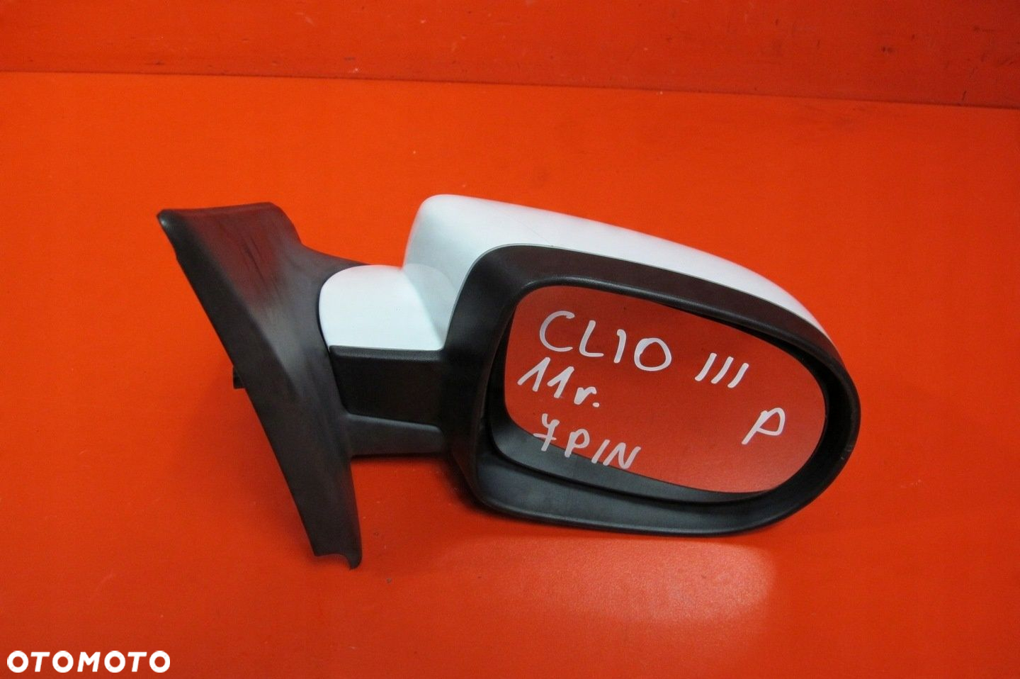 RENAULT CLIO 3 III LIFT 09-12 5DKBI BIAŁE OV369 0V369 LUSTERKO PRAWE 7 PIN - 4