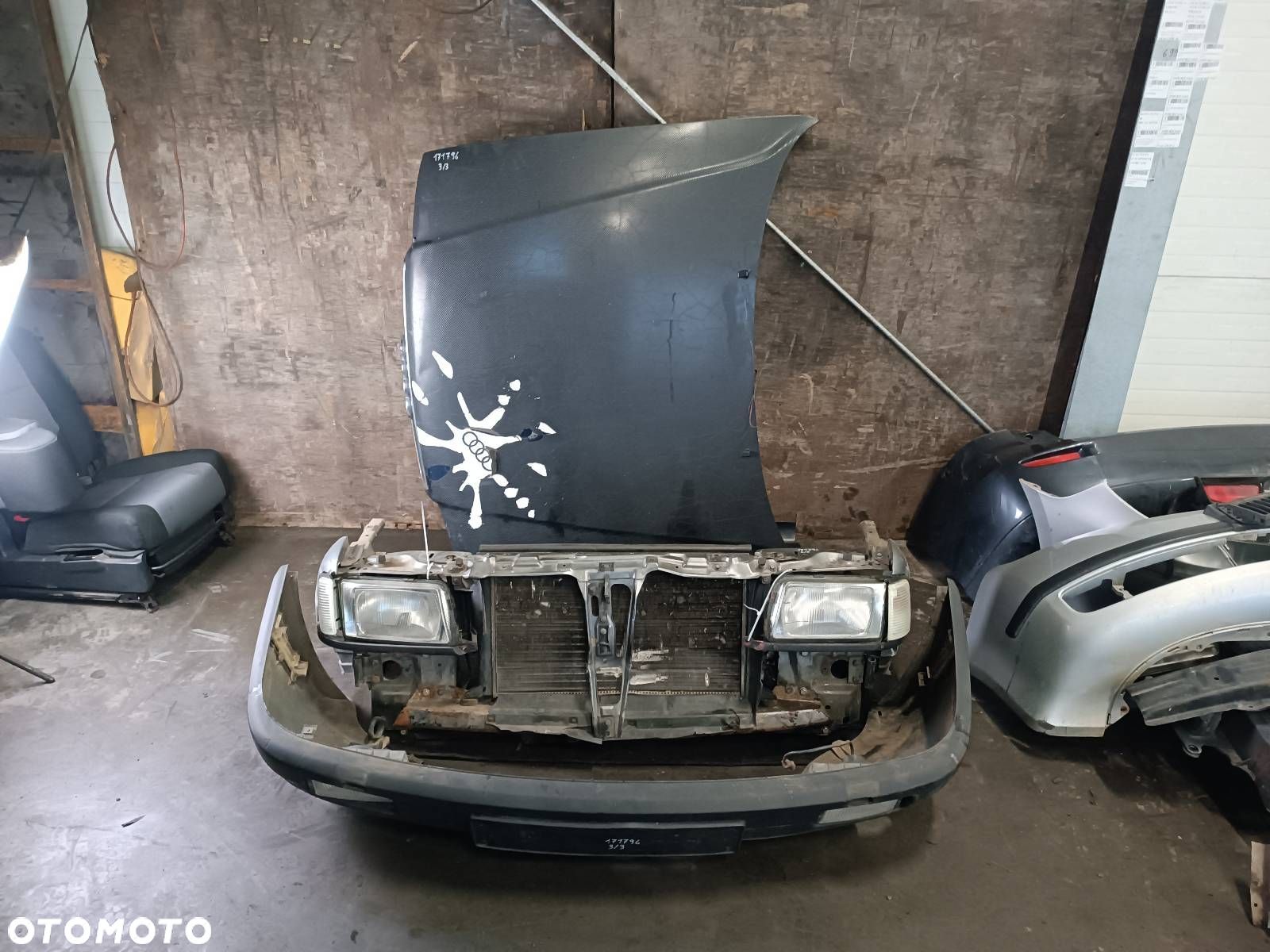KOMPLETNY PRZÓD AUDI 80 B3 ZDERZAK MASKA LAMPY CHŁODNICA - 1