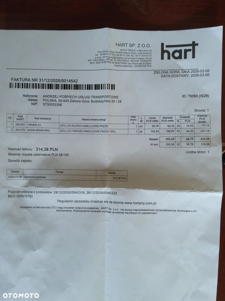Tarcze hamulcowe przód + klocki - 6