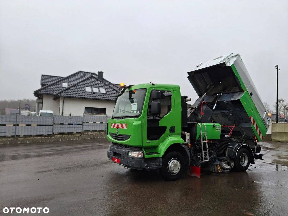 Renault Midlum 220 Zamiatarka Johnston SEMAT Szczotki L/R Obie Strony Dodatkowy SIlnik W Zabudowie Klimatyzacja EUnited PM10 - 16