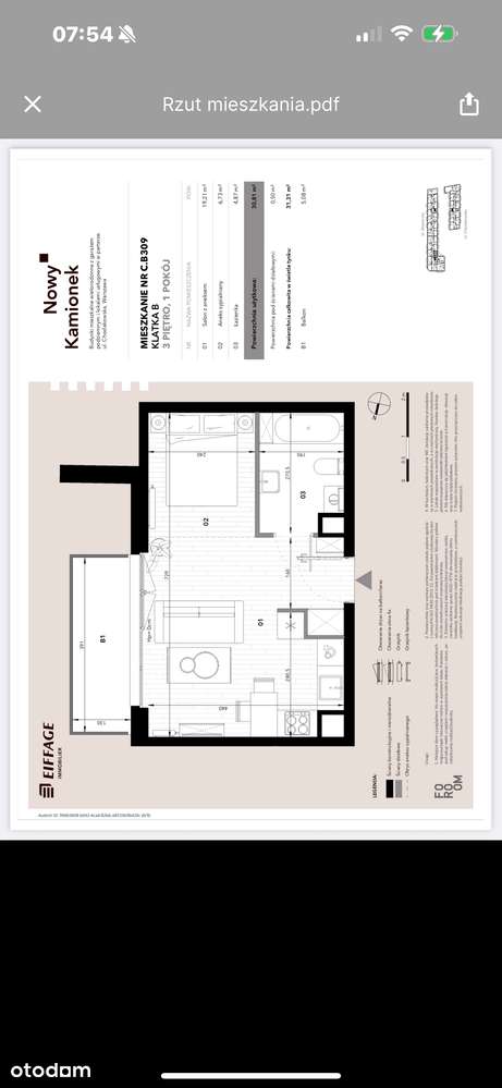 Studio 30 m² | aneks sypialniany | klimatyzacja | Nowy Kamionek | SOHO