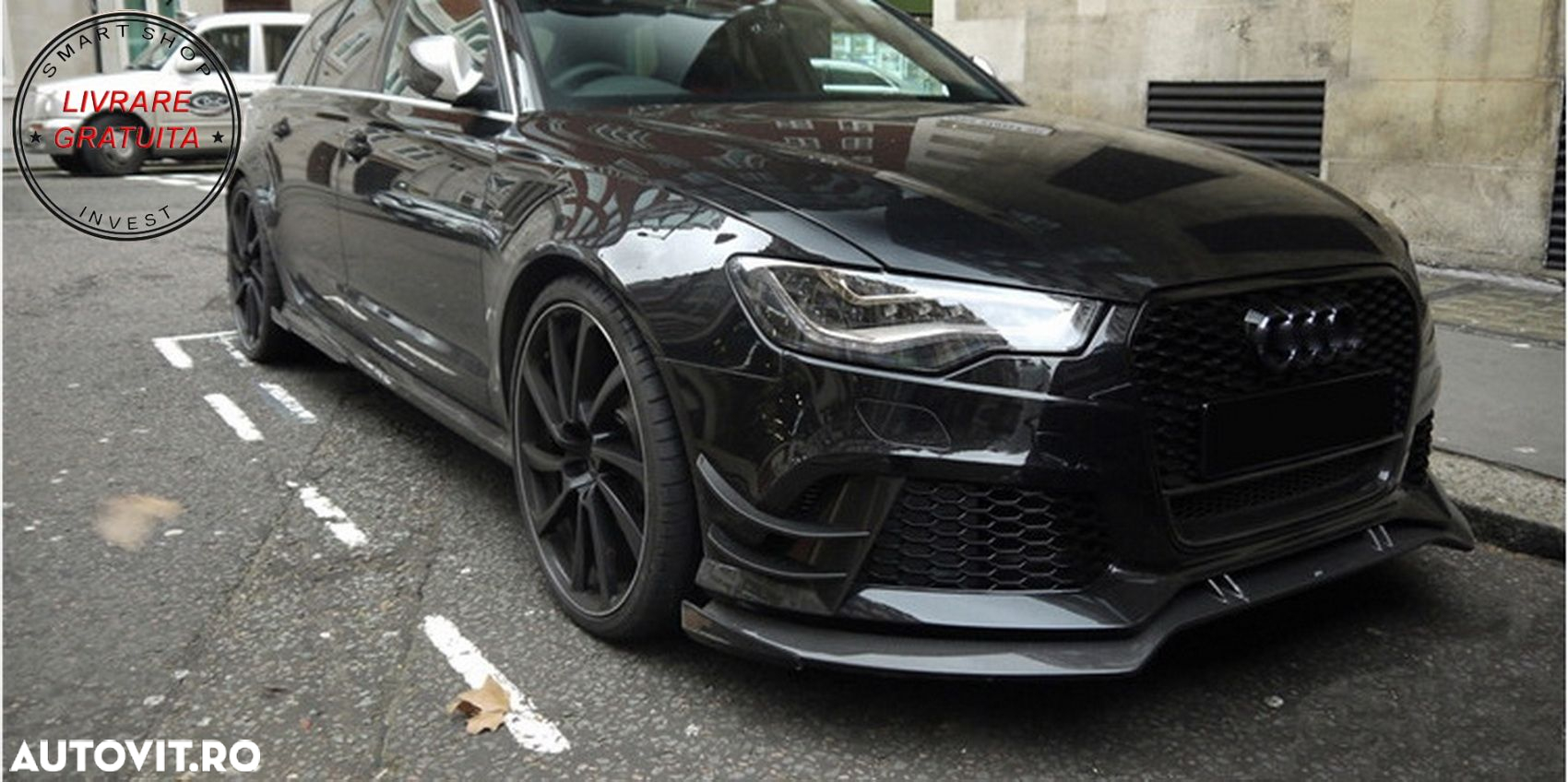 Prelungire Bara Fata Audi A6 C7 4G RS6 (2011-2018) Carbon- livrare gratuita - 13