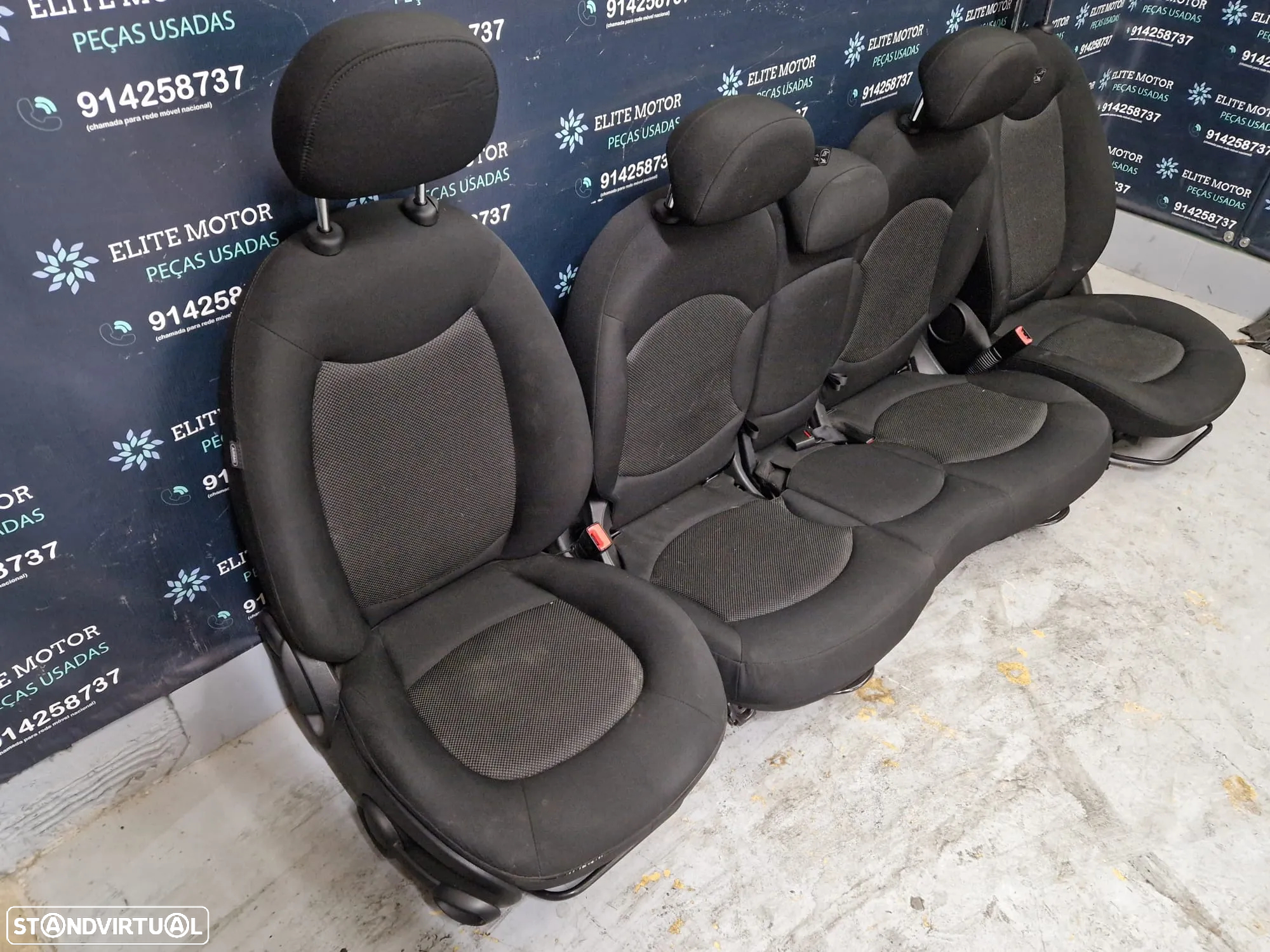 Jogo de bancos usados MINI ONE COOPER R60 COUNTRYMAN tecido - 4