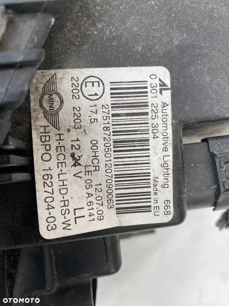 lampa MINI cooper R55 R56 prawa eu cała - 4