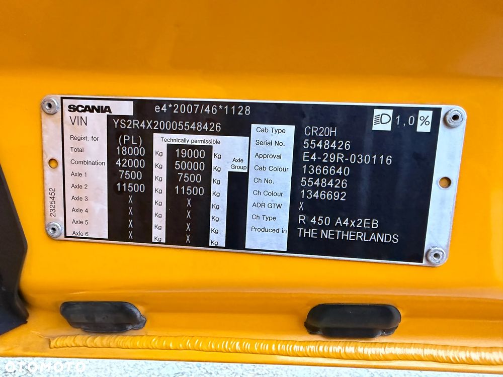 Scania R450 MEGA / NOWE OPONY / 2x LODÓWKA / ZBIORNIKI 1400 L / TACHOGRAF NOWEJ GENERACJI GEN2v2 / LOW DECK / LED / POLSKI SALON / 2019 ROK !! - 37
