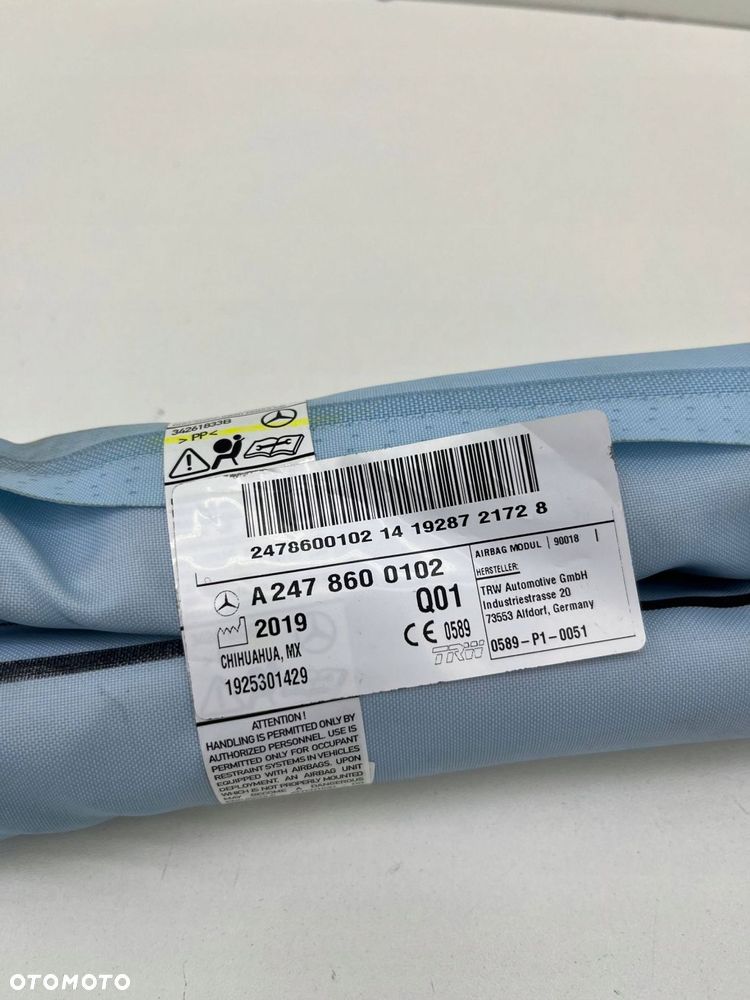 MERCEDES GLB W247 KURTYNA POWIETRZNA AIRBAG PRAWA ORYGINAŁ A2478600102 - 3