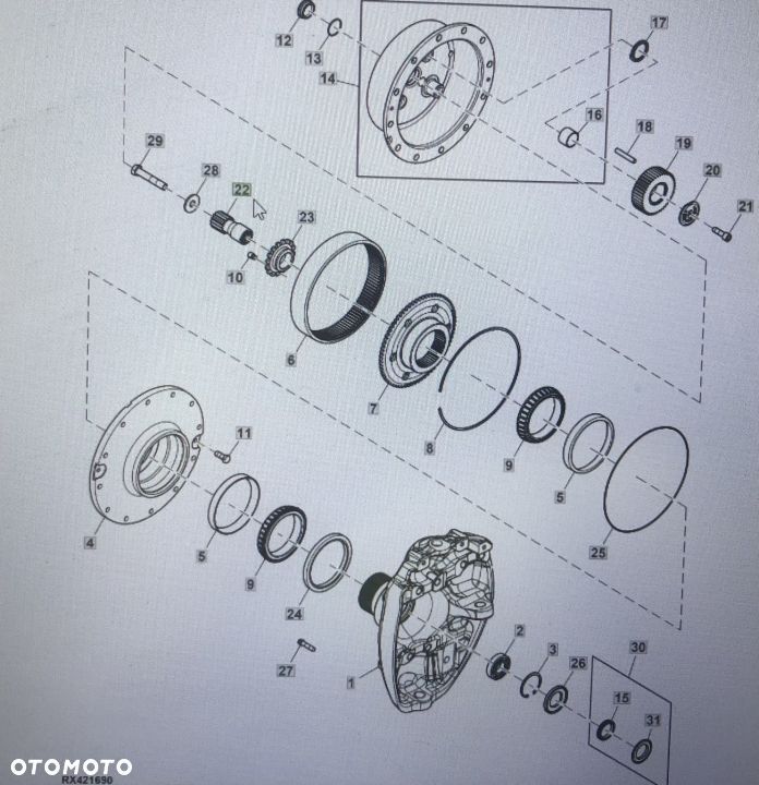 JOHN DEERE R324796/John Deere wałek zębaty/John Deere 8345R 8270R 8295R 83200R 8335R - 1