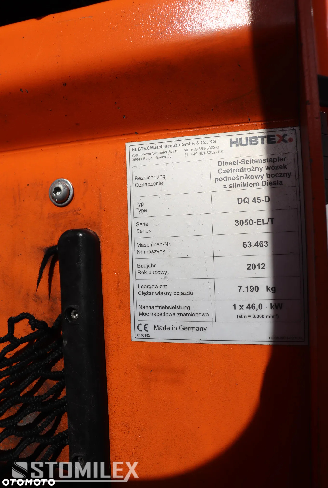 Hubtex Hubtex DQ45 D 3050-EL/T 2012 - 9