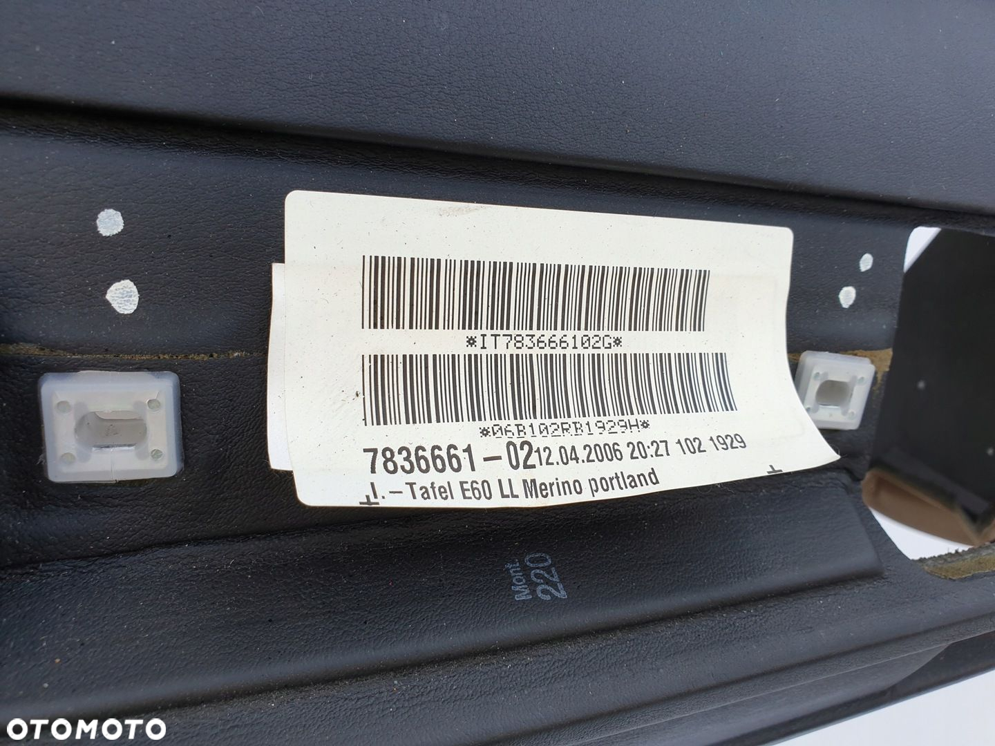 BMW E60 E61 M5 DESKA ROZDZIELCZA KONSOLA SKÓRA - 4