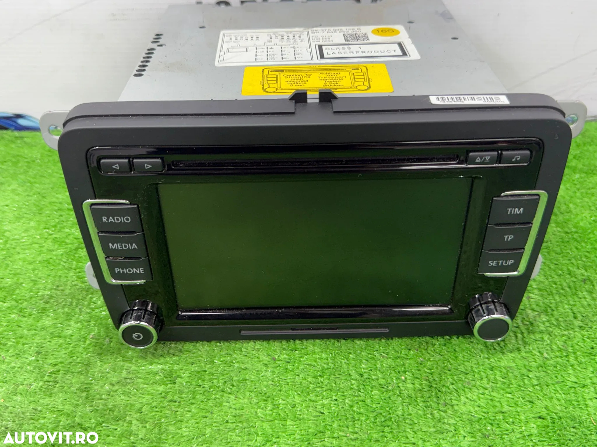DISPLAY NAVI / ECRAN MEDIA RADIO CD SKODA SUPERB II Combi 2010 2.0 DIESEL COD OEM 3T0035156B BP-648259360 2008-2015 - 2