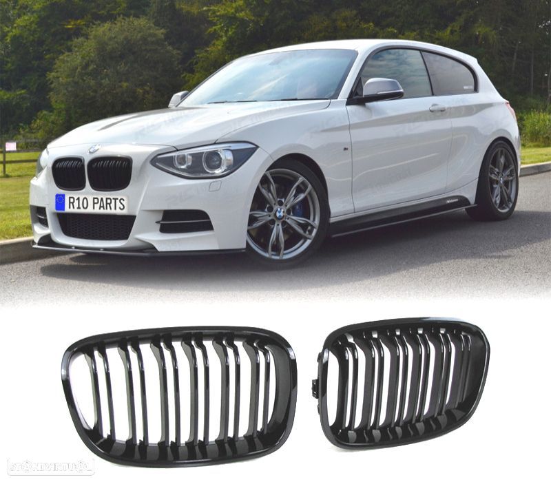GRELHAS BMW F20 F21 PRE-LCI 11-15 PRETO BRILHANTE LOOK M1 - 1