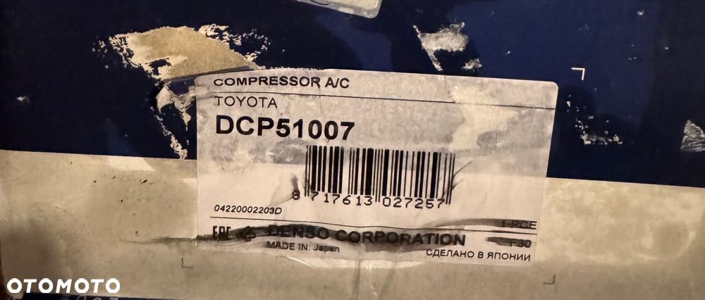 NOWA Sprężarka Kompresor klimatyzacji ORYGINAŁ Denso DCP51007 LEXUS RX L1 450h Hybrid 03/2009- 09/2015 - 5