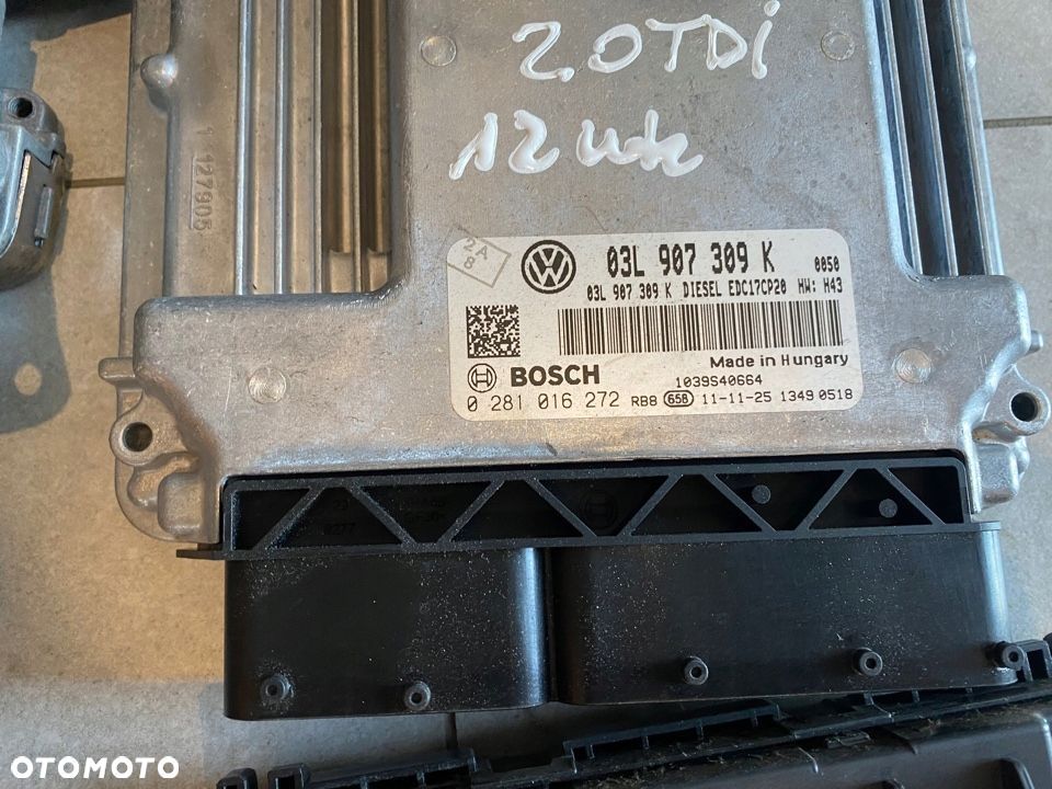 VW T5 T6 2,0 TDI zestaw komputer 03L907309K 0281016272 - 4