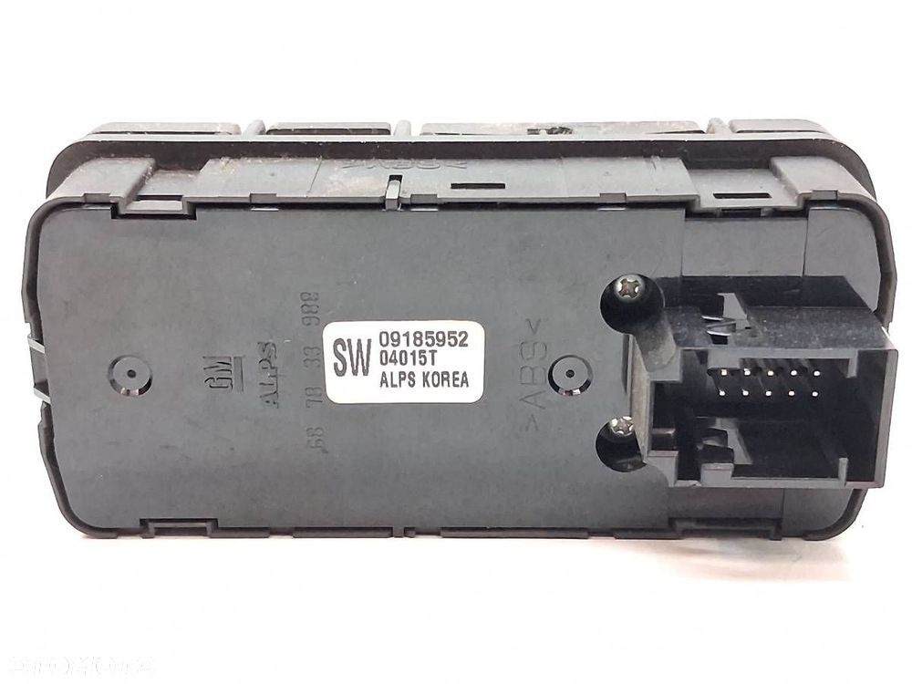 PRZEŁĄCZNIK PANEL SZYB PRZÓD PRZEDNI LEWY OPEL VECTRA C EU 09185952 - 2