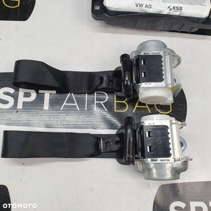 VW TOUAREG 3 III LIFT DESKA ROZDZIELCZA KONSOLA KOKPIT PULPIT PODUSZKI AIRBAG AIR BAG PASY KIT SET - 9