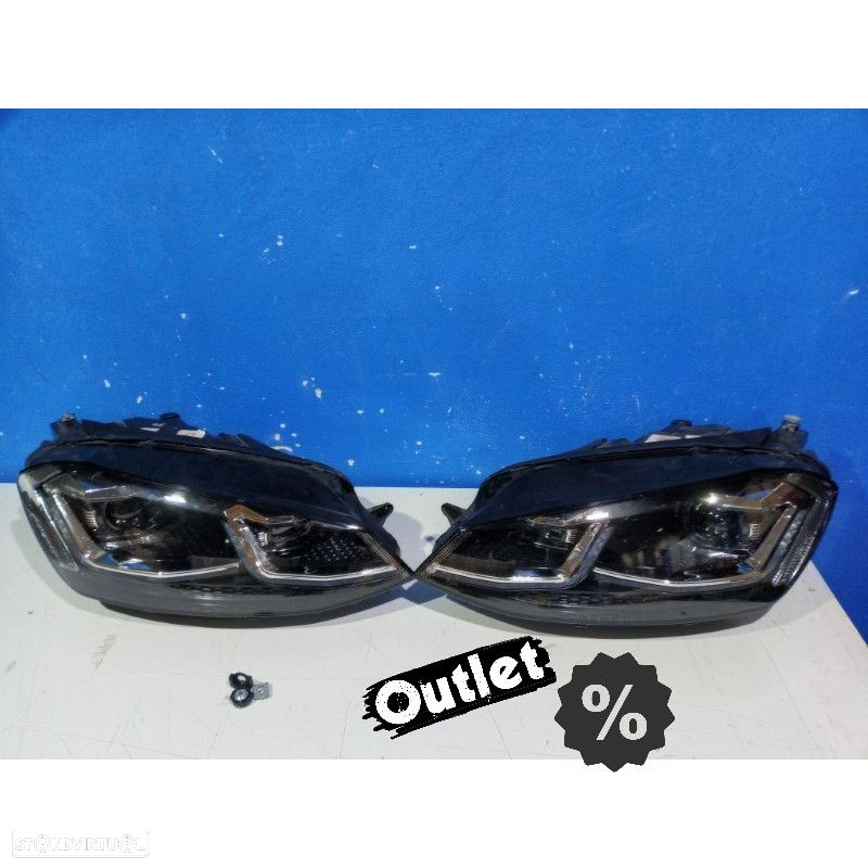 R012837C5 FAROIS VOLKSWAGEN VW GOLF 7 12-17 DRL DINAMICOS PRETO LOOK 7.5 R LINE - 5