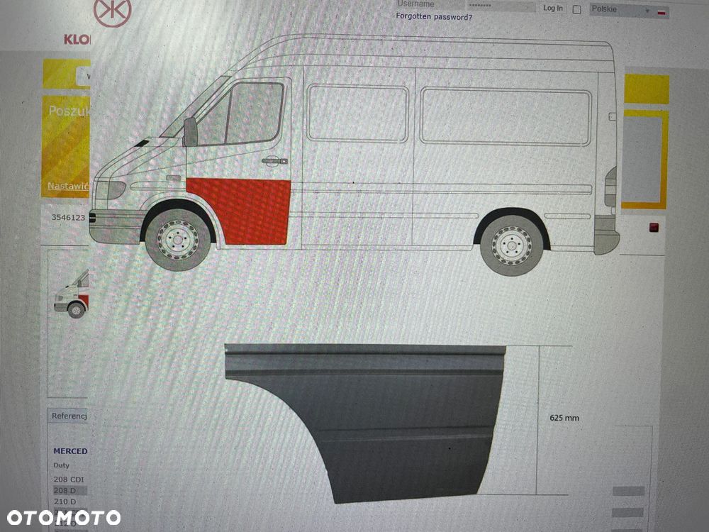 REPERATURKA DRZWI LEWYCH SPRINTER W901, VW LT 1995-2006 - NOWA - 4