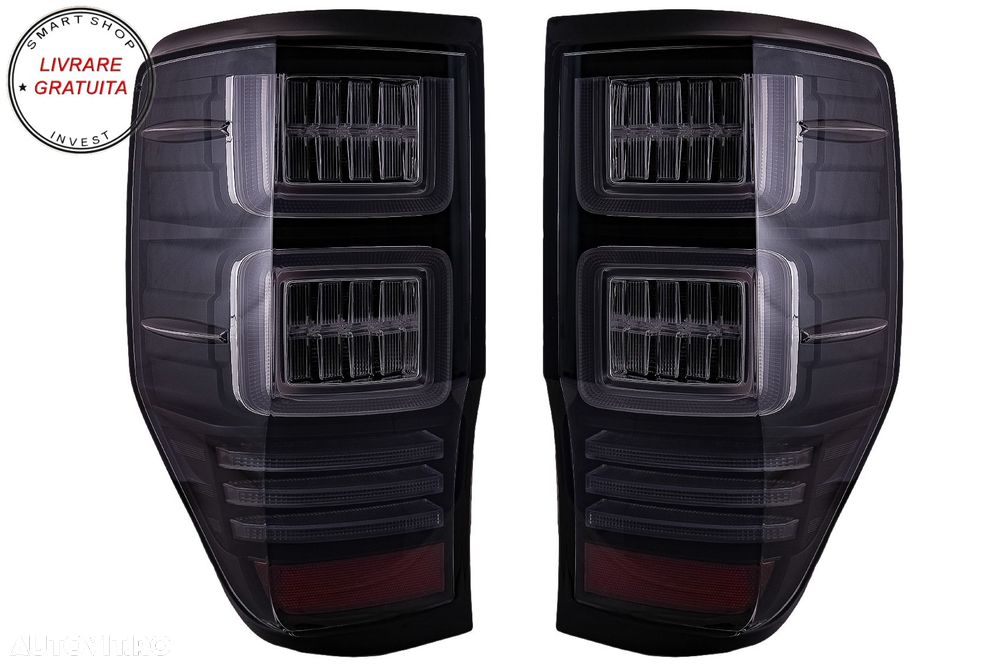 Stopuri LED Ford Ranger (2012-2018) Geam Clar cu Semnal Dinamic- livrare gratuita - 12