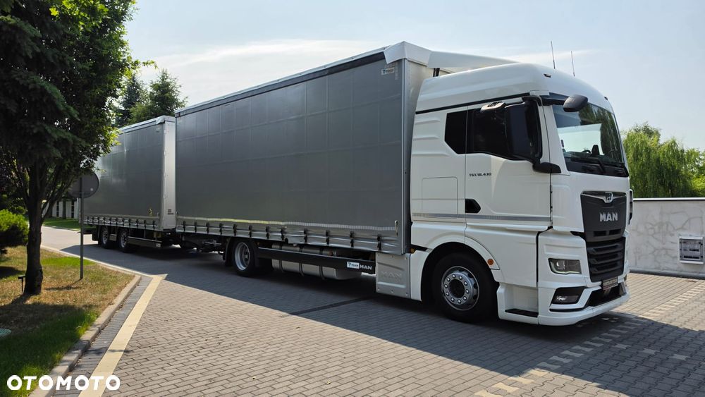 MAN ///TGX///18.430///2022///7.70+7.70 ///ZESTAW TANDEM///PRZEJAZDOWY/// 36000 KG///DACH PODNOSZONY/// FIRANKA///LEDY///STAN BARDZO DOBRY - 4