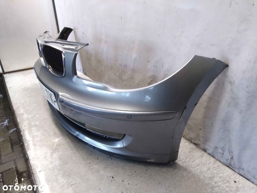 ^ ZDERZAK PRZÓD PRZEDNI BMW E87 LIFT FL SERIA 1 BLUE WATER BŁĘKITNY PDC CZUJNIKI HALOGENY - 3