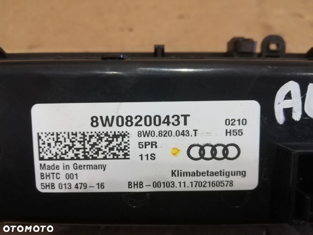 PANEL KLIMATYZACJI NAWIEWU AUDI A4 B9 A5 8W 8W0820043T - 3