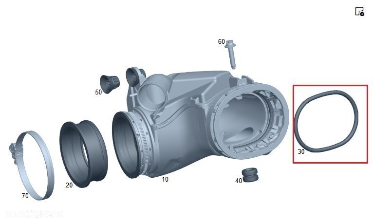 MERCEDES OM654 OM656 Uszczelka przewodu powietrza OE - 2