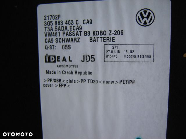 VW PASSAT B8 TAPICERKA BAGAŻNIKA 3G5863463 C - 2