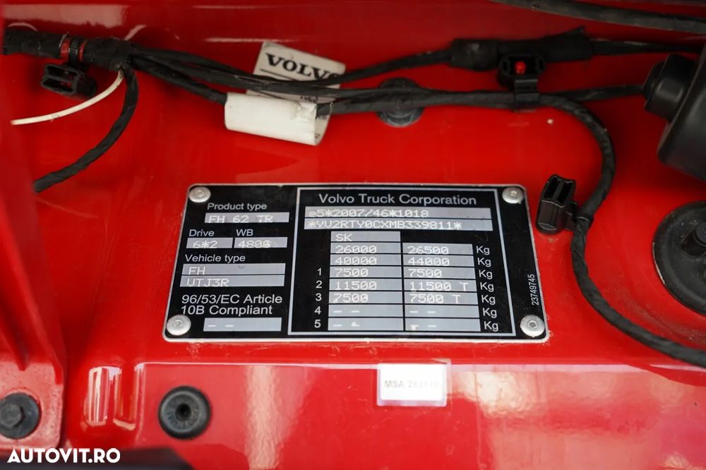 Volvo FH 460 / 7.4 M CORTINĂ / I-SAVE / I-PARK COOL / PUNTE RIDICATĂ ȘI DE DIRECȚIE / WIELTON - 35