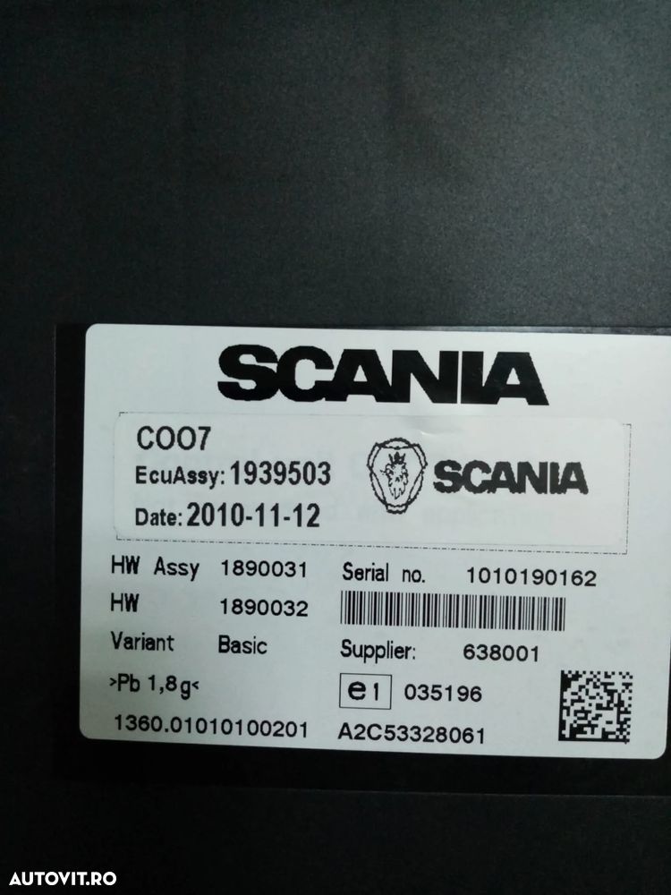Calculator COO 7 Scania XPI 1939503 - 2