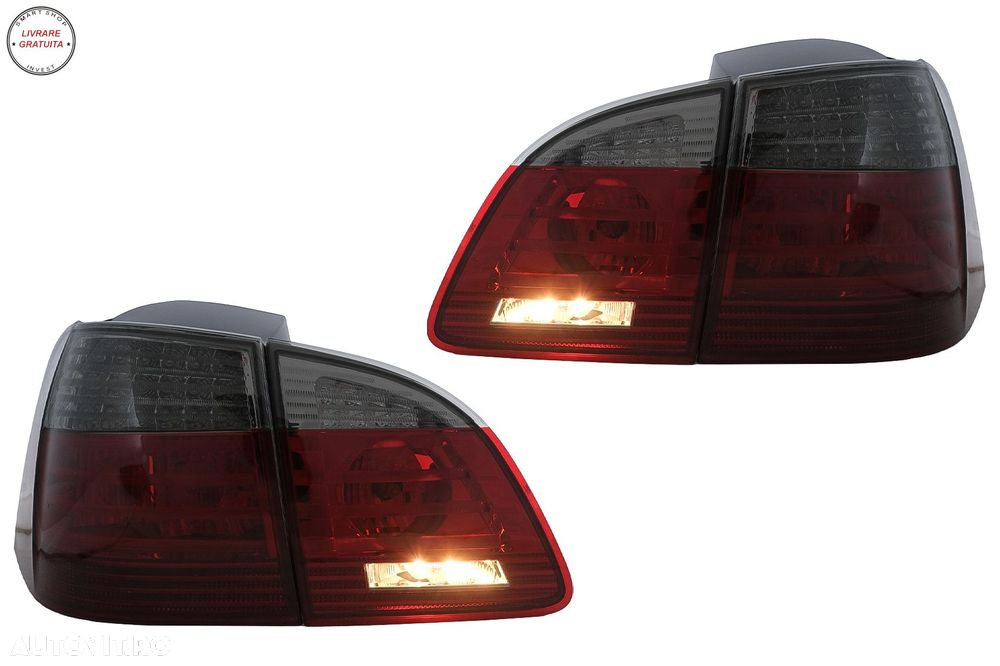 Stopuri LED BMW Seria 5 E61 Touring (2004-03.2007) Rosu Fumuriu- livrare gratuita - 16