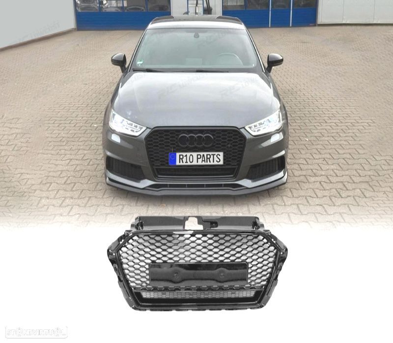 GRELHA FRONTAL AUDI A3 II 16-20 LOOK RS3 PRETO - 1