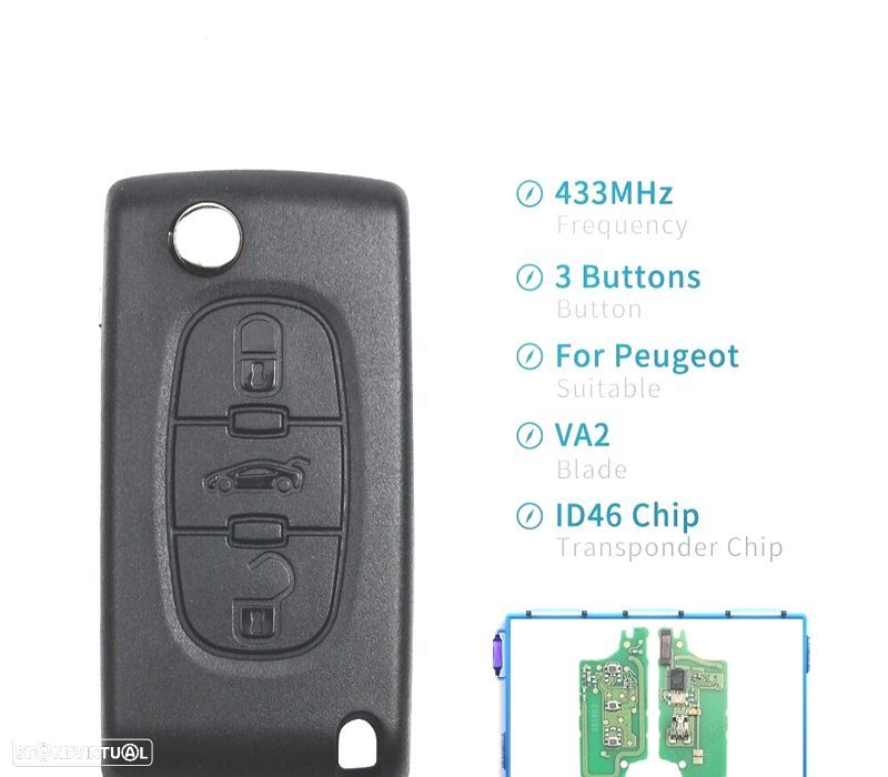 CHAVES COMPLETA PARA PEUGEOT 307 308 407 607 - 1