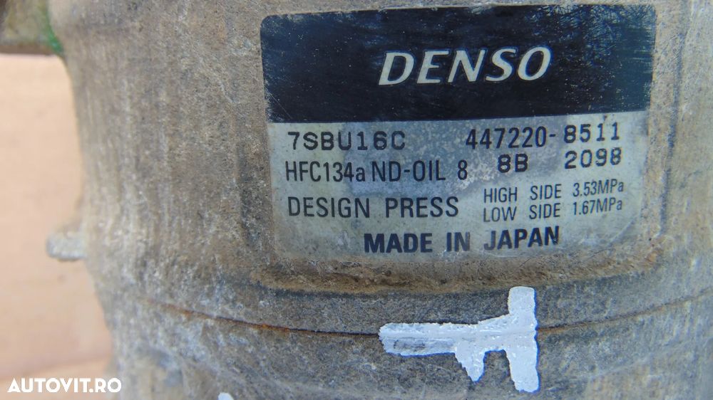 Compresor AC Land Rover Freelander 1 2.0 Td4 diesel Bmw an 2002 Cod-447220-8511 - 3