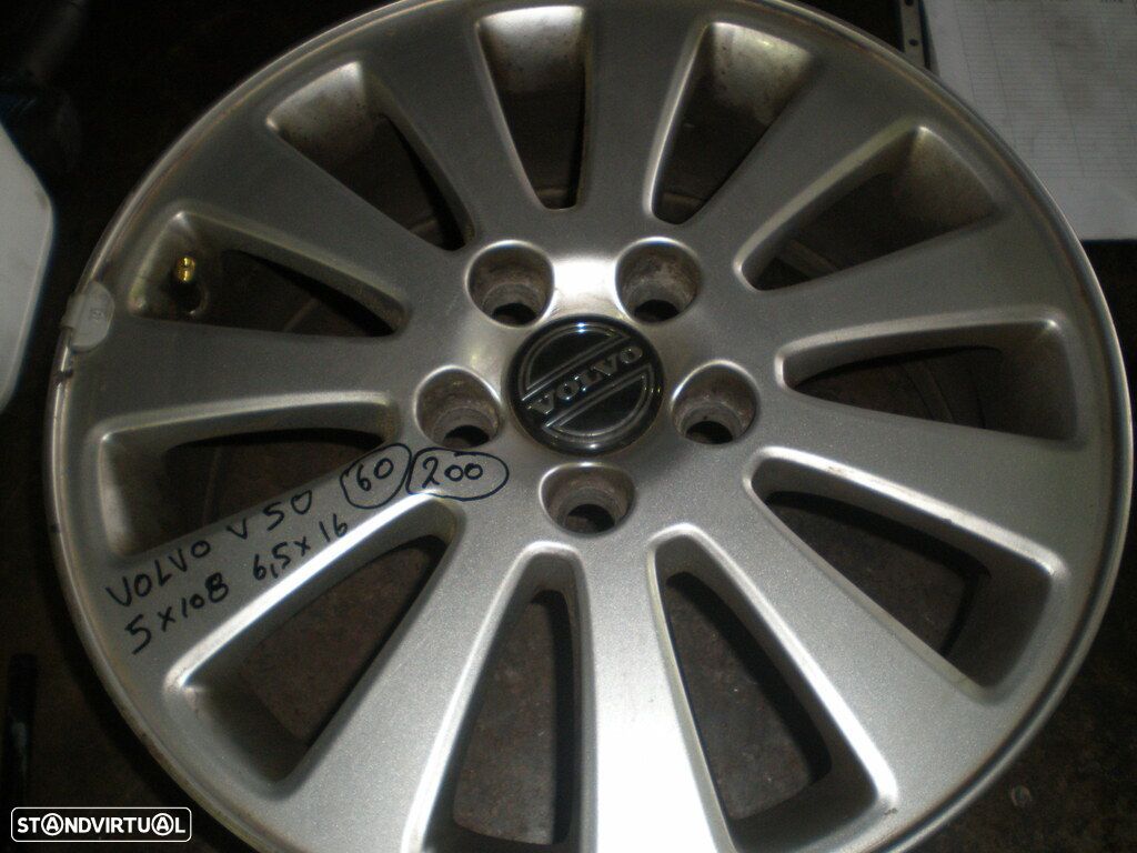 Jogo De Jantes REF60 VOLVO V50 2004 2.0D 136CV 5P CINZA ET52,5 6,5X16 5X108 63MM - 1