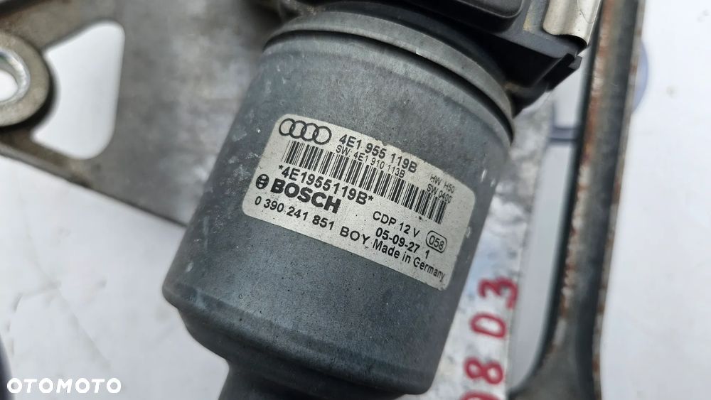 Audi A8 D3 Mechanizm wycieraczek przód Silniczek wycieraczek 4E1955119B - 3