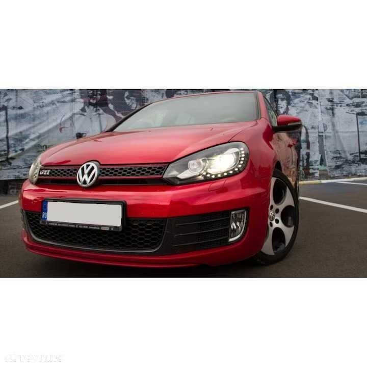 Grila Centrala model GTI pentru Volkswagen VW Golf 6 VI, Negru Lucios - 5