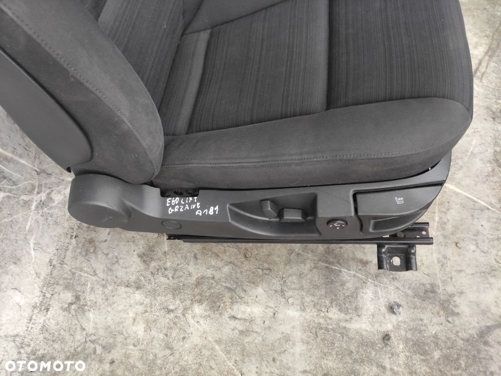 FOTEL PRAWY PRZÓD PRZEDNI MATERIAŁ BMW E60 E61 LIFT - 5