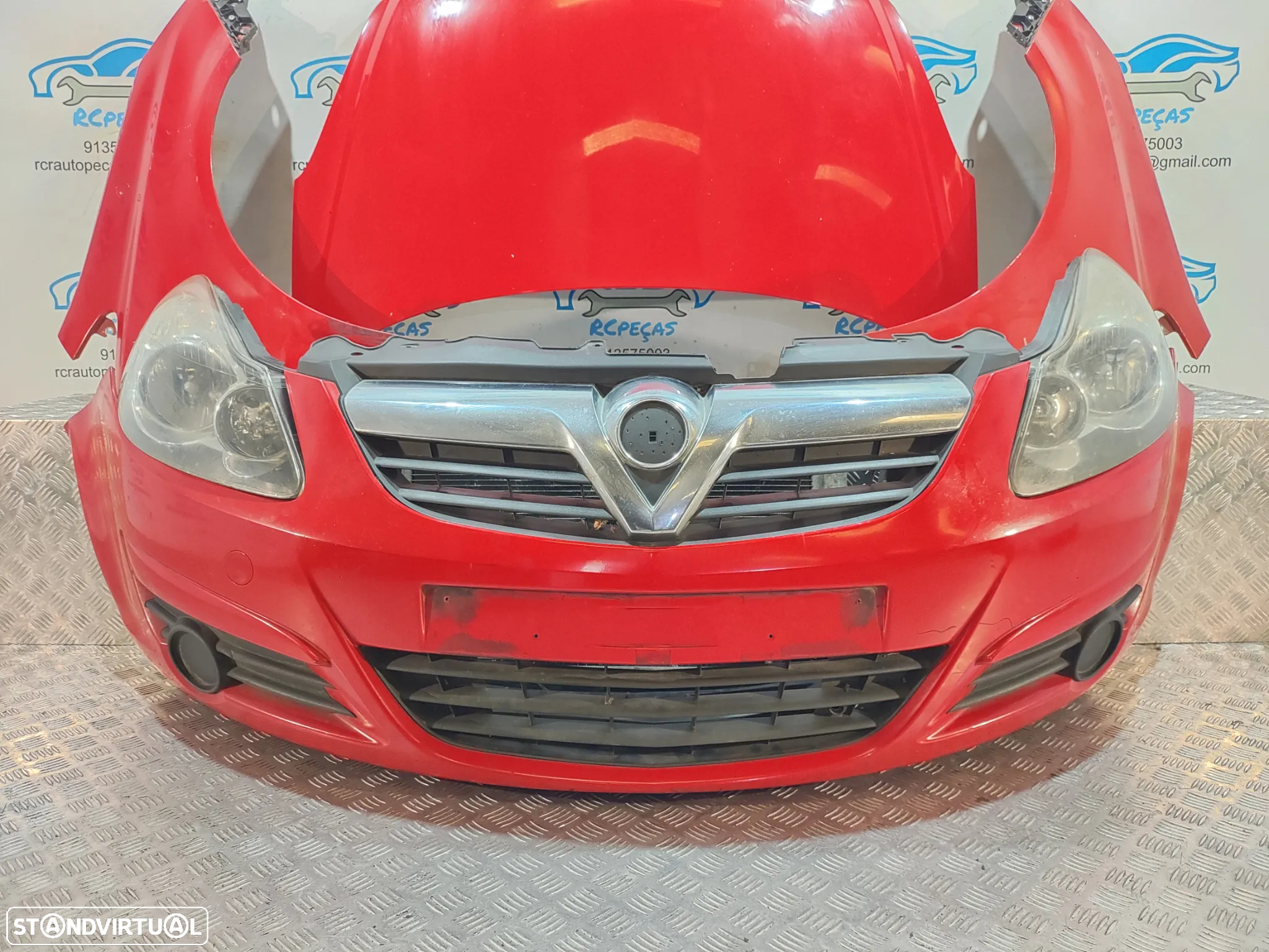 FRENTE COMPLETA OPEL CORSA D S07 CAPOT PARACHOQUES GUARDA-LAMAS OTICAS RADIADOR VENTILADOR FRENTE FIBRA REFORÇO - 6