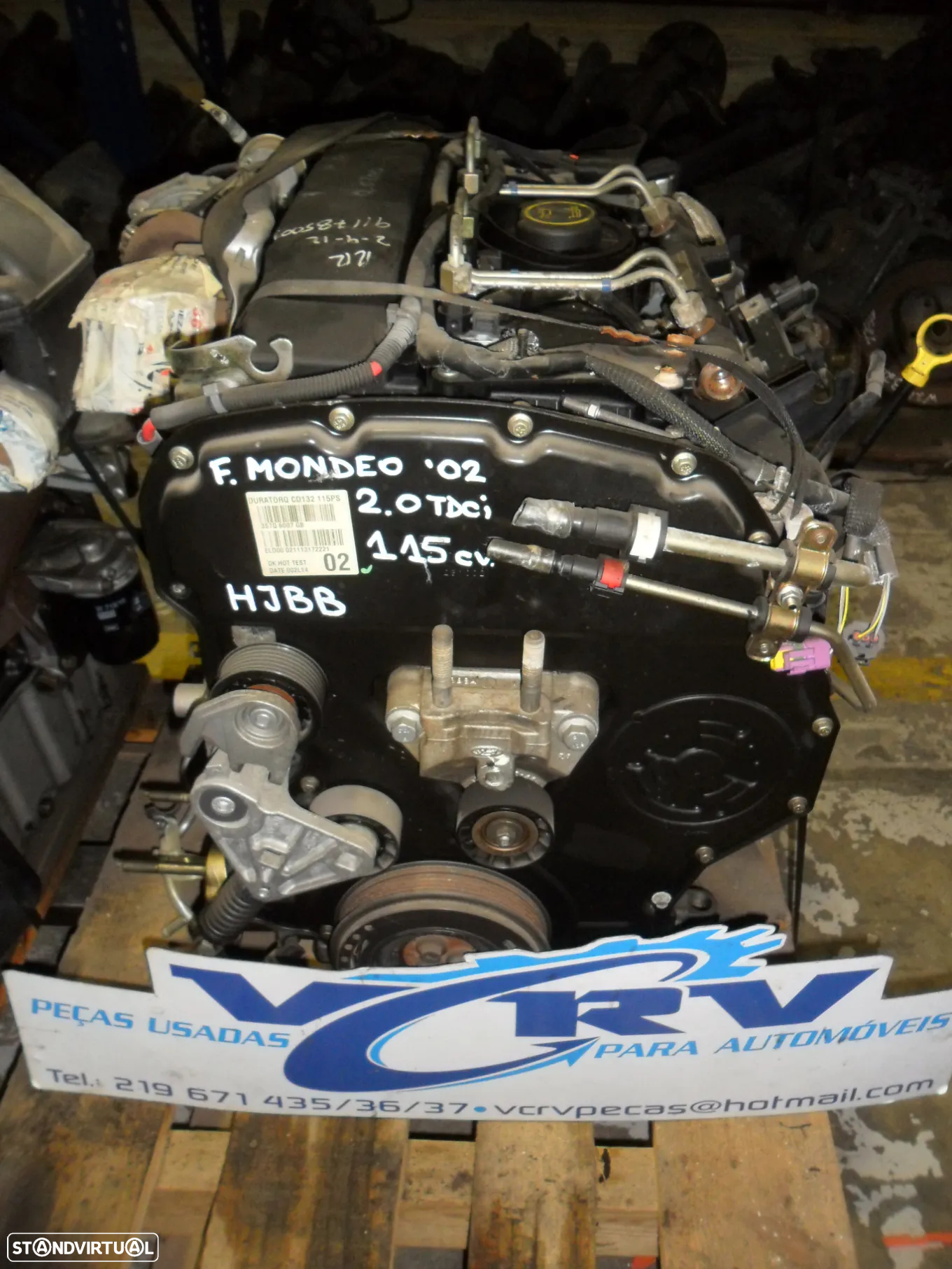 Motor Ford Mondeo 2.0 Tdci 16V 115Cv 2002 Ref:  HJBB - 2