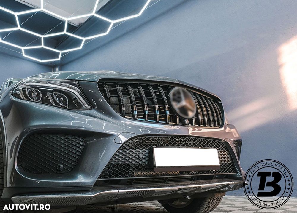 Grila compatibila cu Mercedes GLE Coupe C292 SUV W166 GT Design - 8