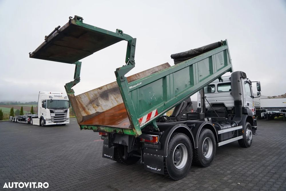 Mercedes-Benz AXOR 2636 / 6x4 / BASCULĂ CU 2 LATE / HIDROCLAPĂ / HIDROCLAPĂ / SPECIAL / CU PUNGĂ DE TRECERE FRONTALĂ / MANUALĂ - 4